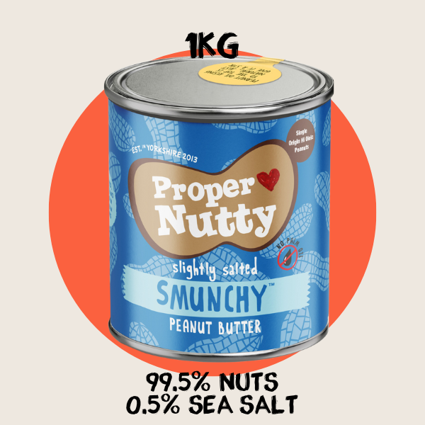 Proper Nutty| Artisan Smooth & Crunchy [Smunchy]| Peanut Butter| 99.5% Peanuts 0.5% Sea Salt |1kg Tin