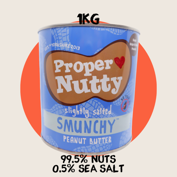 Proper Nutty Peanut Butter | 1kg Tin Subscription | Made in the UK| No Palm Oil| Plastic-Free