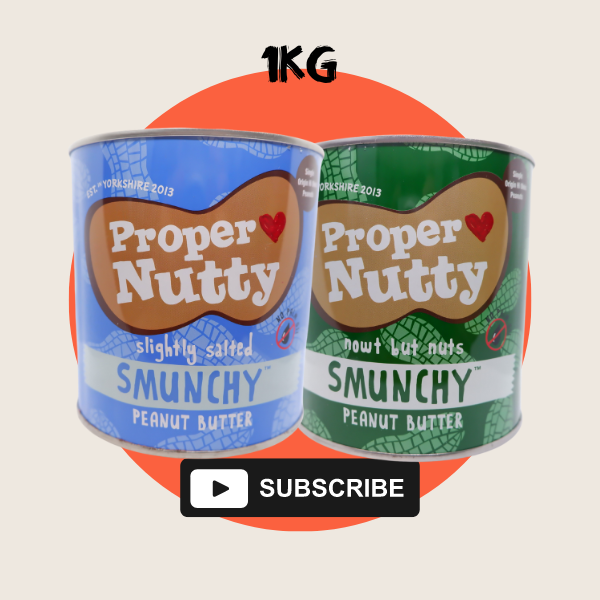Proper Nutty Peanut Butter | 1kg Tin Subscription | Made in the UK| No Palm Oil| Plastic-Free