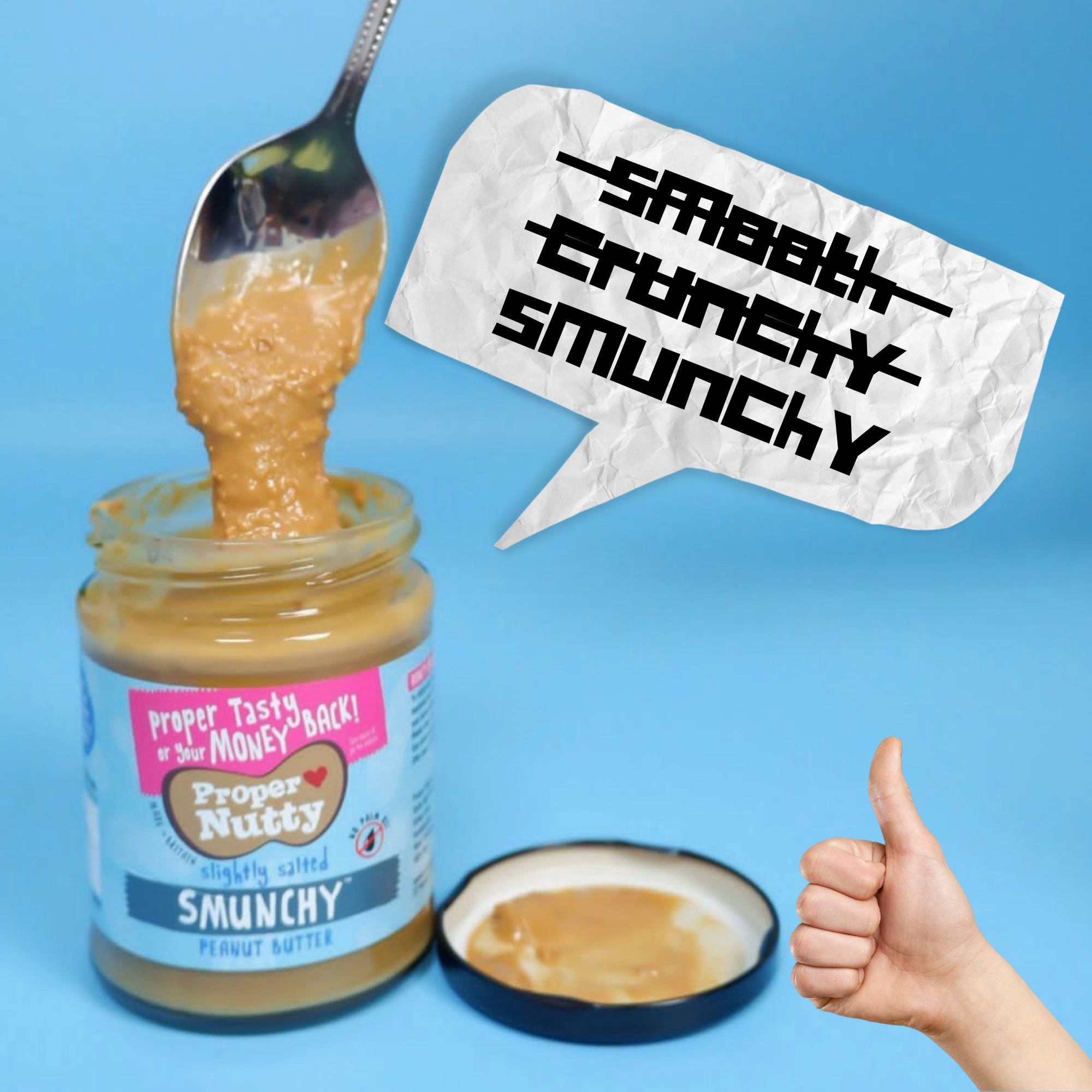 Proper Nutty| Artisan Smooth & Crunchy [Smunchy]| Peanut Butter| 99.5% Peanuts 0.5% Sea Salt |280g glass jar