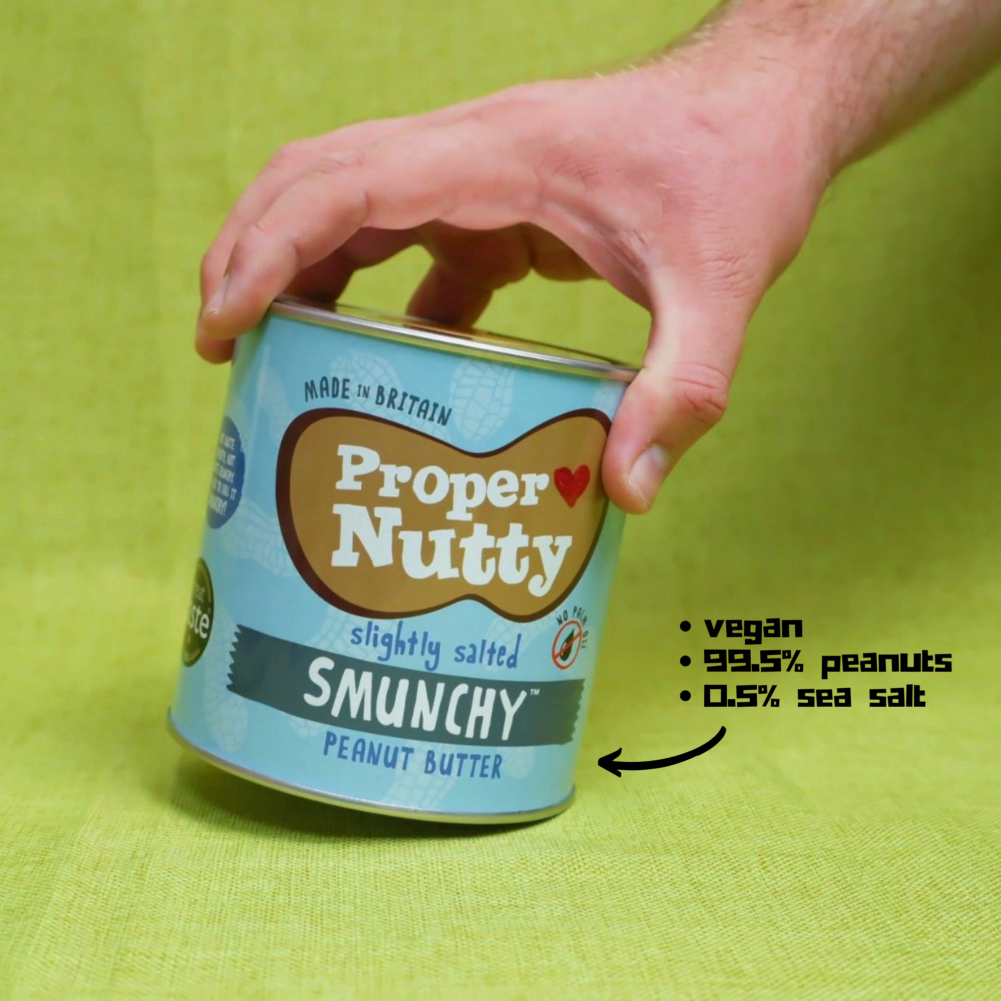Proper Nutty| Artisan Smooth & Crunchy [Smunchy]| Peanut Butter| 99.5% Peanuts 0.5% Sea Salt |1kg Tin