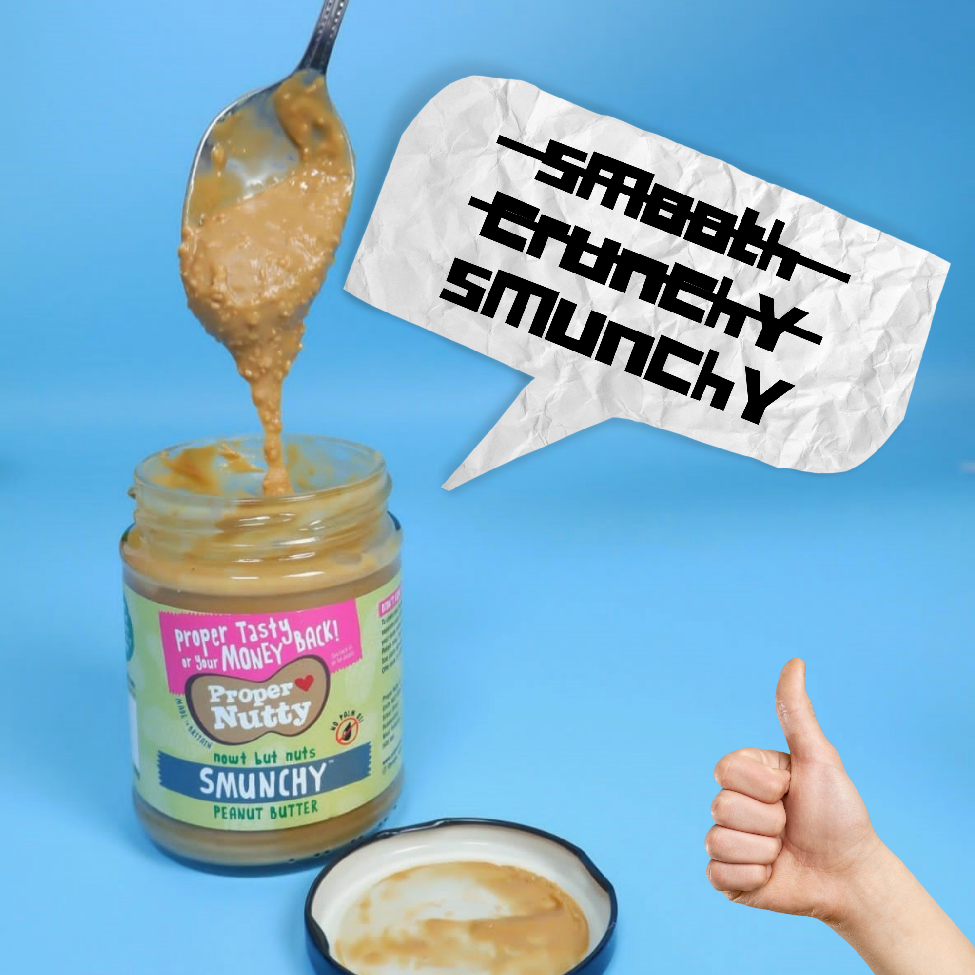 Proper Nutty| Artisan Smooth & Crunchy [Smunchy]| Peanut Butter| 100% Peanuts |280g glass jar|