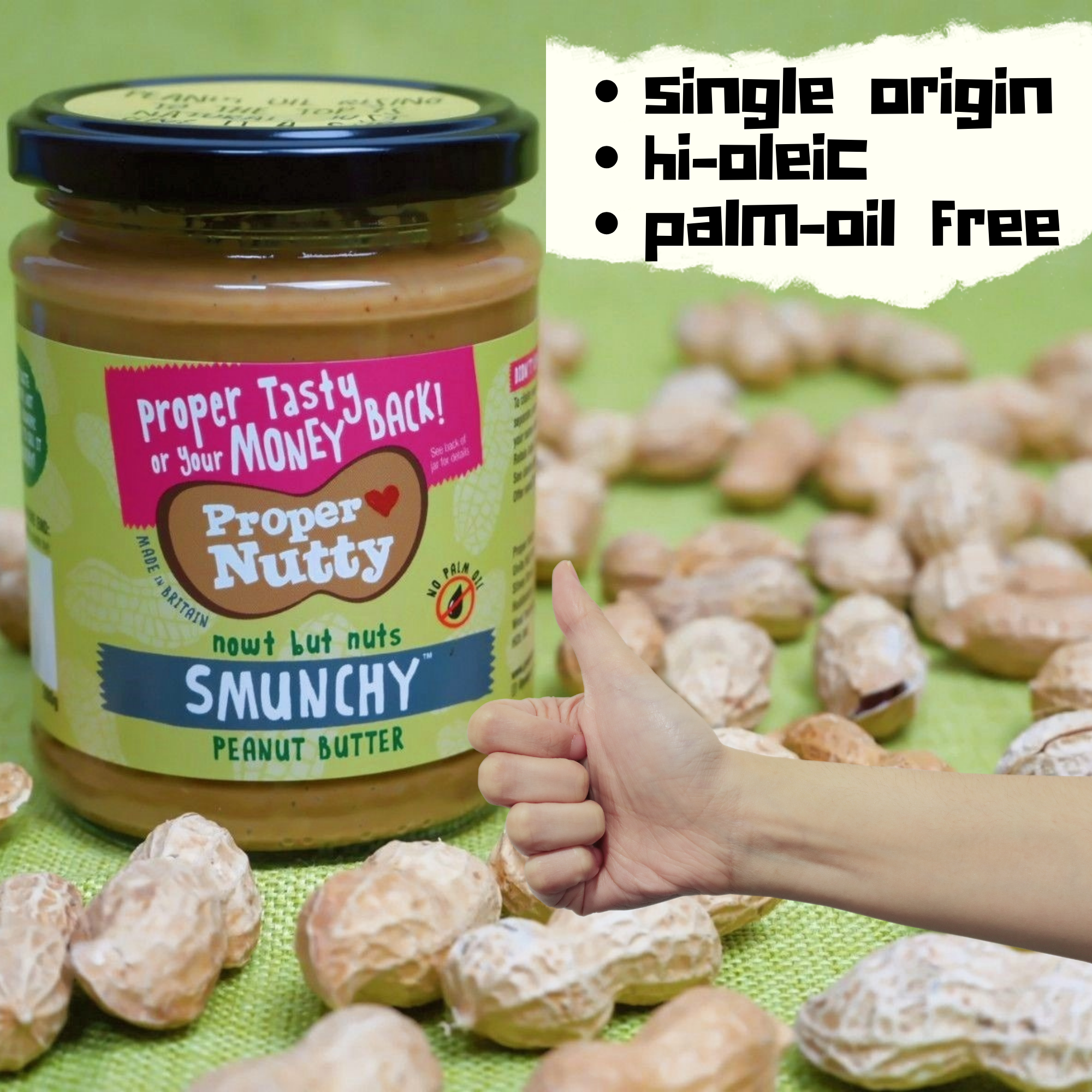 Proper Nutty| Artisan Smooth & Crunchy [Smunchy]| Peanut Butter| 100% Peanuts |280g glass jar|